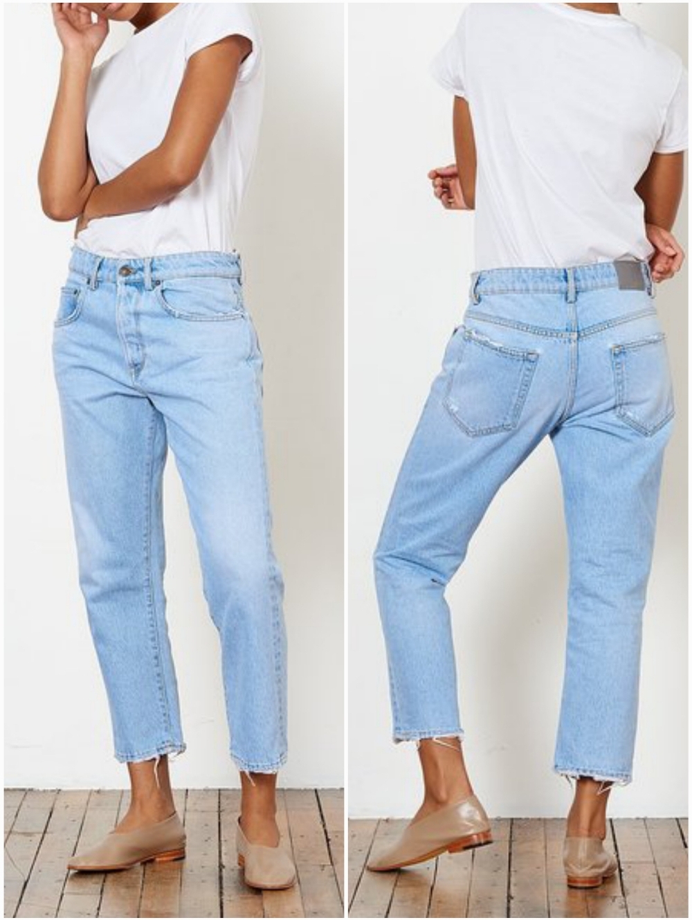 6397 Shorty Cropped Boyfriend Jean in Classic Used Blue Size 29